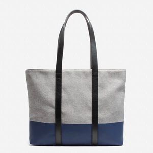 Everlane Twill and Leather Tote